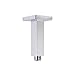 Weirun Straight Shower Arm with Flange Ceiling Mount,4 Inch Square Rain Shower Head Extension Arm Replacement,Shower Head Extension Pipe Chrome
