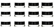 Glass Concentrate Container - 7ML Small jars 7ml Bottle, for Make Up, Eye Shadow, Nails, Powder, oils, waxes, and shatters neatly, Paint, Jewelry (6pc)- (12pc) -(24pc) (6pc black) (black 12pc)
