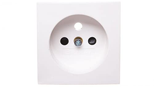 Hager Polo 4011334456223 B.Quadrat Front Plate for Socket with Earth Glossy Cream 3963808992