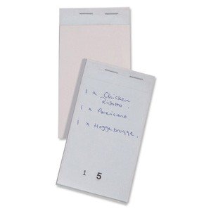PAD Duplicate Pad Carbonless Perforated Numbered 1-50 76mmx140mm Ref PAD20 [Pack of 50]