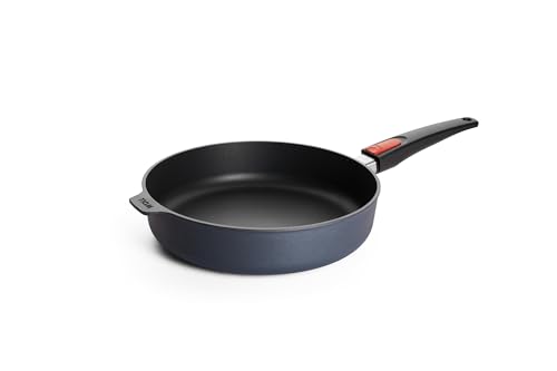Woll Diamond Lite Hochrandpfanne - Induktiv -, Ø 28 cm, 7 cm hoch, mit abnehmbarem Stiel - Geeignet für alle Herdarten, Aluminiumguss, Antihaft-Versie