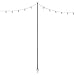 Holiday Styling String Light Poles for Outdoors (1 x 9ft) Push Down Middle to Stay Strong Straight and Sturdy with LED Hanging Solar Bulbs for House Garden Cafe Wedding Party