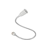 Leegoal(TM) E27 to E27 Light Lamp Bulb Flexible Extension Adaptor Converter (White,60cm)
