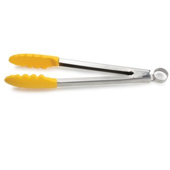 UPC 064081120477, Danesco 6602106YL 10-Inch Yellow Silicone Kitchen Tongs