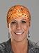 JellyBeadZ Brand Water Bead Hydrating, Cooling Doo Rag, Head Scarf Cap - ORANGE Bandana Pattern