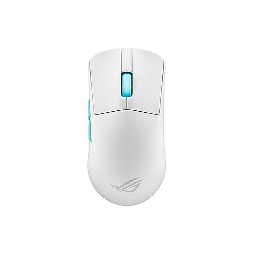 ASUS ROG Harpe Ace Aim Lab Edition White RGB Gaming Maus weiß (kabellos, 2,4 GHz RF, Bluetooth, USB, optischer ROG AimPoint-Sensor 36.000 DPI, ROG Micro Switches, fünf programmierbare Tasten)