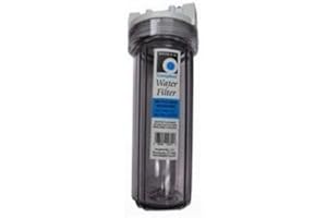 Campbell Mfg EFH10C-B Plastic Filter Housing (Economy) Water Filter, Clear W/Button
