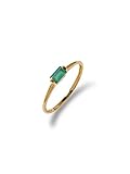 YoTreasure 0.30 Ct Green Onyx Solid 10k Yellow Gold