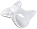DIY Mask - 12-Pack White Half Face Mask for Halloween Costume Party, Cat Design