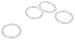Clear Plastic Bra Strap Rings - 3/8" or 10mm (10 Pairs)