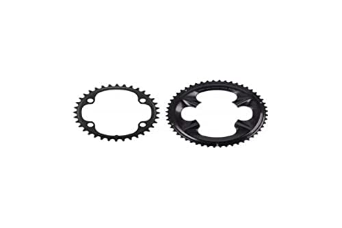 SHIMANO 34 FC-R8100 Road ULTEGRA 2x12V Plato Dientes Negro, Unisex-Adult, Black