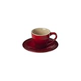 Le Creuset Stoneware Set of 2 Espresso Cups and Saucers, Palm