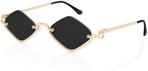 Y2K Retro Rhombus Sunnies Narrow Diamond Sunglasses Unisex Penkiiy-Classics-Hexagon-  main image 4