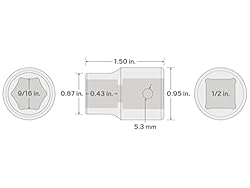 TEKTON 1/2 Inch Drive x 9/16 Inch 6-Point Impact