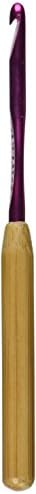 Susan Bates 512Inch Bamboo Handle Silvalume Head Crochet Hook, 55Mm, Red