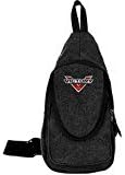RMayyaN Victory USA Motorcycle Logo Unisex Canvas Chest Bag Black One Size