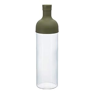 HARIO, Filter Bottle, Fib-75-OG, kunststof en glas, olijfgroen, 750 ml, 10 x 10 x 25 cm