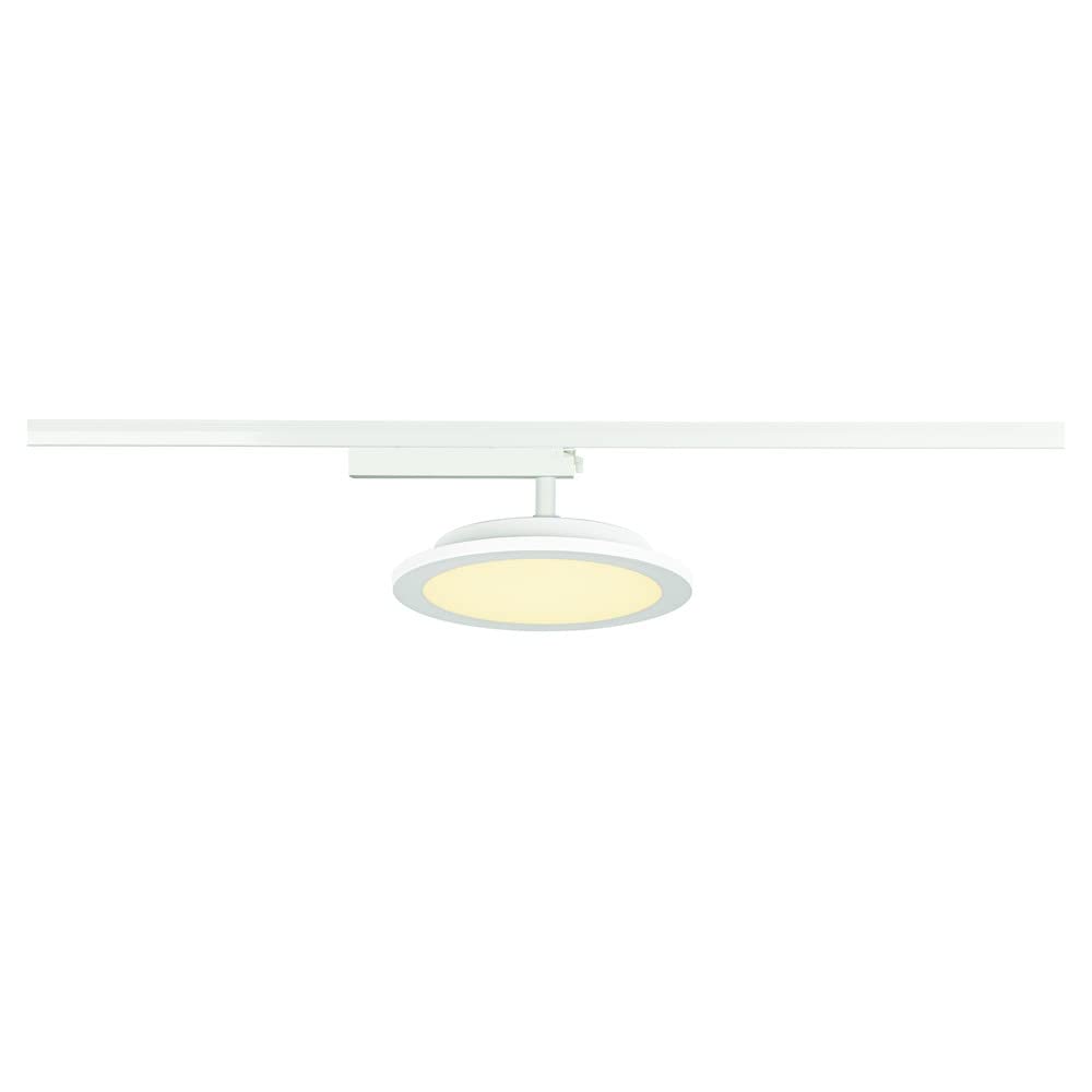 SLV 1 Phase Panel, LED, Ceiling Spotlight, Track System, Indoor Lighting, 3000 K, 18 W, 1800 lm, White, Polycarbonate (PC)
