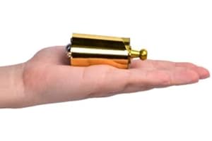 blue-ther 59"/150cm Magic Pocket Staff Metal Appearing Cane Magic Wand Stage Close-up Magic Tricks with Free Gloves and Video Tutorial (Golden-Silver)