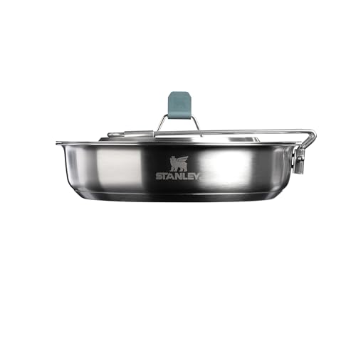 Stanley 1913 Adventure All-In-One set padella 0.94L - Set da cucina da campeggio 12 pezzi - Pentolame da campeggio in acciaio inox - Set di padelle leggero per zaino in spalla. trekking e campeggio