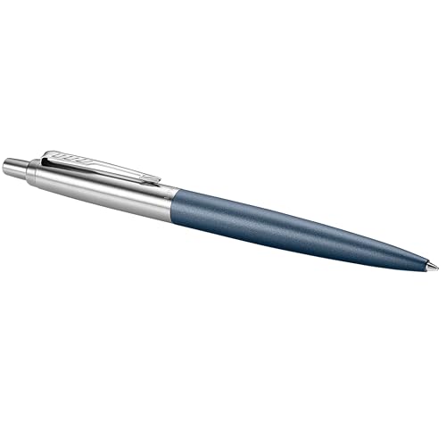 Jotter penna a sfera XL | Primrose Matte Blue | finitura cromata | punta media | inchiostro blu | confezione regalo