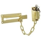 Ultra Hardware 44810 Brass Keyed Chain Door Guard