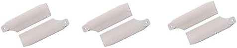 KBDD Pure White 61mm Tail Rotor Blades - 450 Sized Trex 450 Blade 450 X #4022