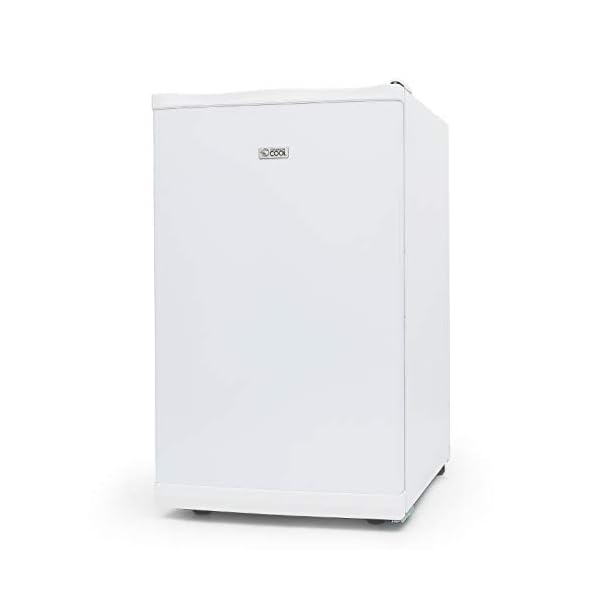 Commercial Cool Upright Freezer, Stand Up Freezer 2.8 Cu Ft with Reversible Door, White The