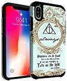 Harry Always iPhone Xs MAX Case, DURARMOR Dual Layer Hybrid Shockproof Armor Case Cover for iPhone Xs MAX 6.5 Inch (2018) Deathly Hallows