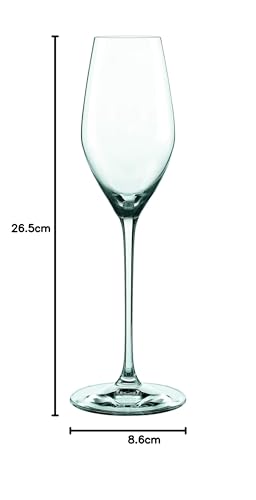 Nachtmann Supreme Crystal Champagne Glass Set, 300ml/7cm, Set of 4, Clear 4