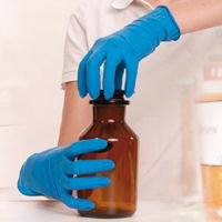 Hygostar Latex Gloves Skin Blue S Powdered