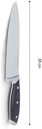 EW-MB-1370 juego de bloques de cuchillos de madera de acacia con pies de goma antideslizantes, incl. afilador de cuchillos integrado, 6 piezas