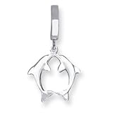 Sterling Silver Solid Dolphins Kissing TummyToy Belly Ring