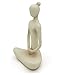 Buddha Groove Meditating Woman Yoga Statue, 7 Inches, Stone