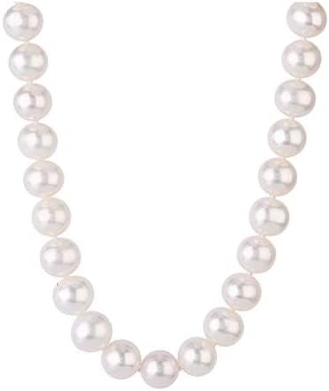 Treasure Bay Stunning 8-9mm Natural White Freshwater Pearl Necklace For Women and Girls (42)