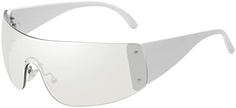 Rimless Y2K Sunglasses Frameless Oversized UV400 Protective Unisex Rimless Y2K Sunglasses for Women Men Wrap Around Fashion  main image 4
