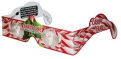 10 3D Paper Glasses, Holiday Specs, Candy Cane, Bulk