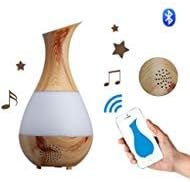 Kovoda Essential Oil Diffuser,Bluetooth Aroma Diffuser Portable Ultrasonic Cool Mist Humidifier with 7 Color LED Lights, Vase-Shaped Mist Mode Adjustment for Home, Office, Bedroom, 235ml
