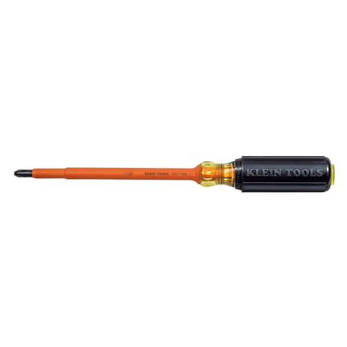 Klein Tools 6337INS Insulated Screwdriver, Made in USA, #3 Phillips, 7-Inch Round Shank