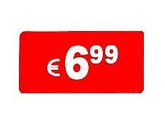 DiiliHiiri Red 35mm Rectangular Price Reduction Labels, 1000 Count