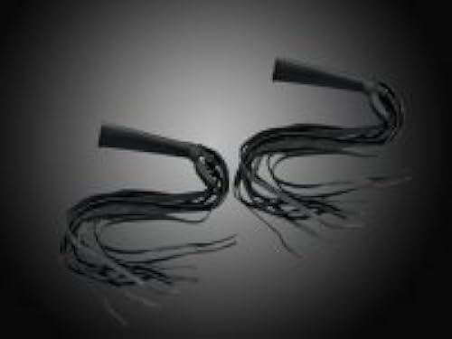 STURGIS Genuine Leather Motorcycle Clutch & Brake Lever Covers With Fringes | Black Fringe Covers For Handlebars