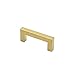goldenwarm Brushed Brass Cabinet Handles Drawer Pulls and Knobs 5 Pack - LSJ12GD76 Stainless Steel 3 in Bar Handle Knob Pull Fine-Brushed Satin Gold Furniture Hardware