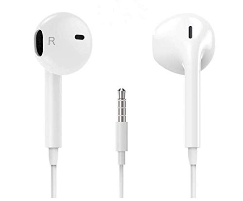 2 Pack Earphones/Ear Buds/Headphones Stereo Microphone&Remote Control，Smartphones Compatible 3.5 mm