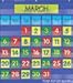 Scholastic Teacher's Friend Calendar Dates (3 colored sets of dates) (TF5402)
