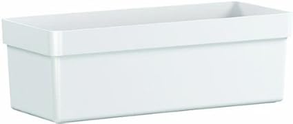 Emsa 514320 Blumenkasten, Selbstbewässerungssystem, Länge 75 cm, Weiß, City