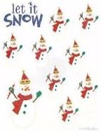 Let It Snow Snowman Stickers - 2 Sheets