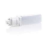 [Plug&Play] Silverlite 5w LED PL Bulb G23 2 Pin Base,13w CFL Equivalent,500LM,Warm White(3000k),Driven by 120-277V and CFL Ballast,Horizontal Recessed,180° Rotatable,UL Listed