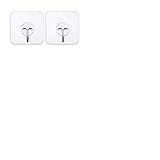 Self Adhesive Hooks Hangers - Set of 10 Wall Hooks - Heavy Duty 20 lb - Sticky Wall Hangers Without Nails - Reusable Kitchen Towel Bath Hooks