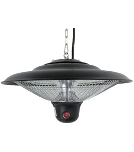Hiland HIL-PHE-1500BR Electric Gazebo Indoor/Outdoor Heater with LED/Remote, 1500 Watts, Large, Black : Patio, Lawn & Garden