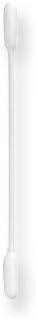 Qosina 10214 White Cotton Dual Ended Tubular Tip Swab, 3" Length (Pack of 25)